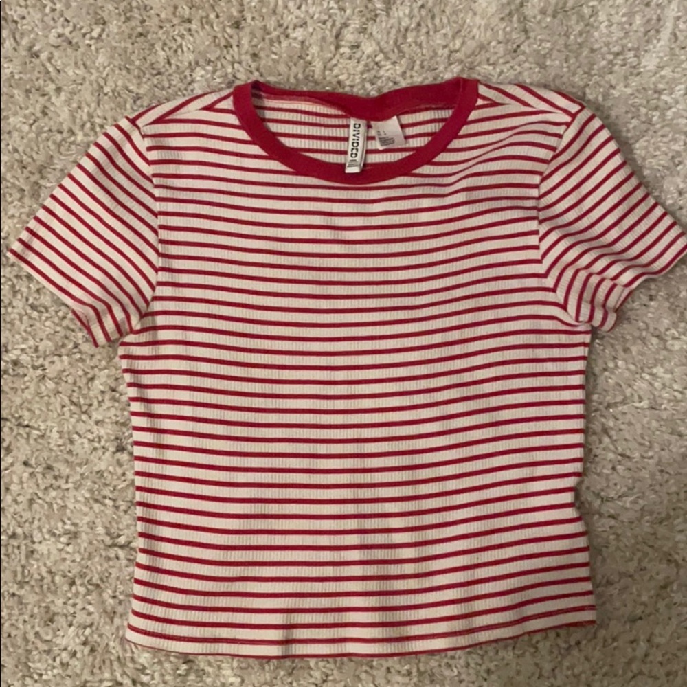 H&M divided striped shirt